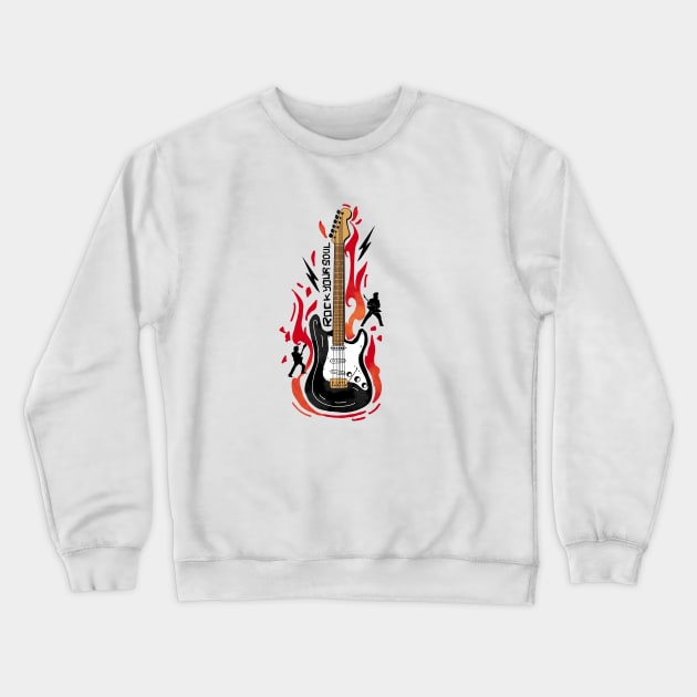 Rock n Roll your soul Crewneck Sweatshirt by Mitalim